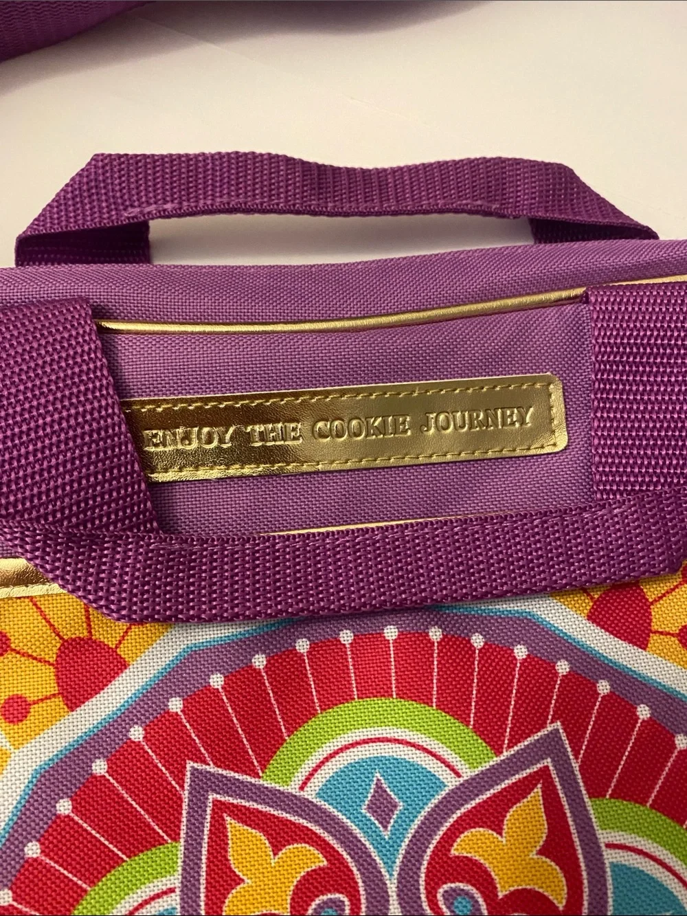 Little Brownie Makers￼ Girl Scouts Padded Sleeve Bag Enjoy the Cookie Journey